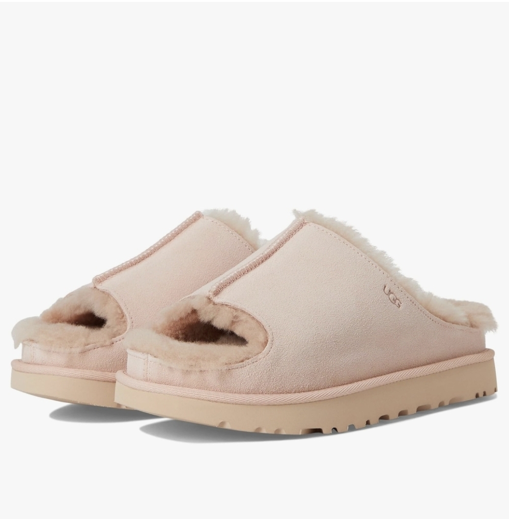 UGG Pink Sheepskin Slide Slippers